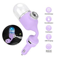 XAHC Car Humidifier with 2 USB Charger  Car Aromatherapy Diffuser  Car Essential Oil Diffuser  Car Diffuser Filters - Purple - B07CYTYLQW